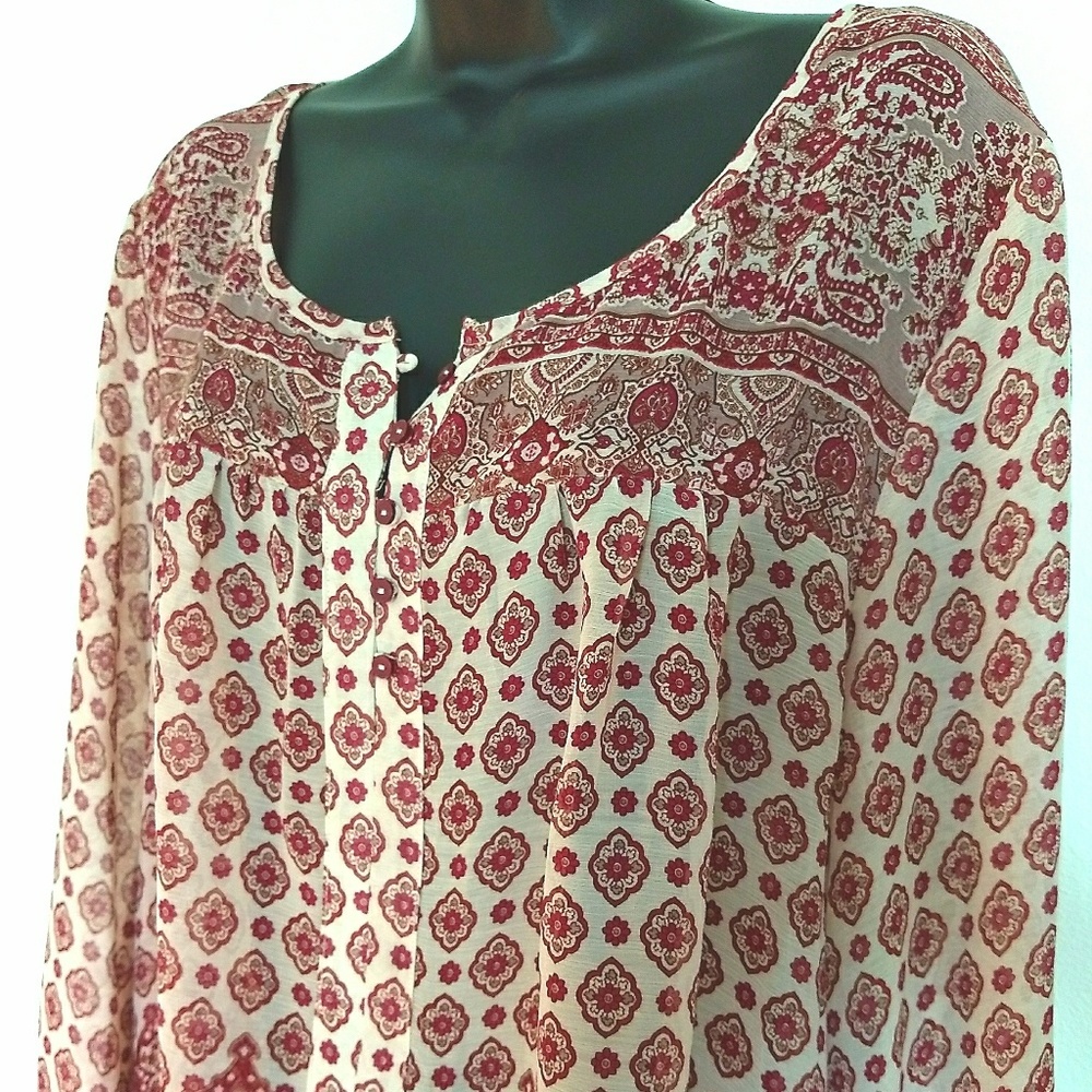 Maurice's Semi Sheer Blouse